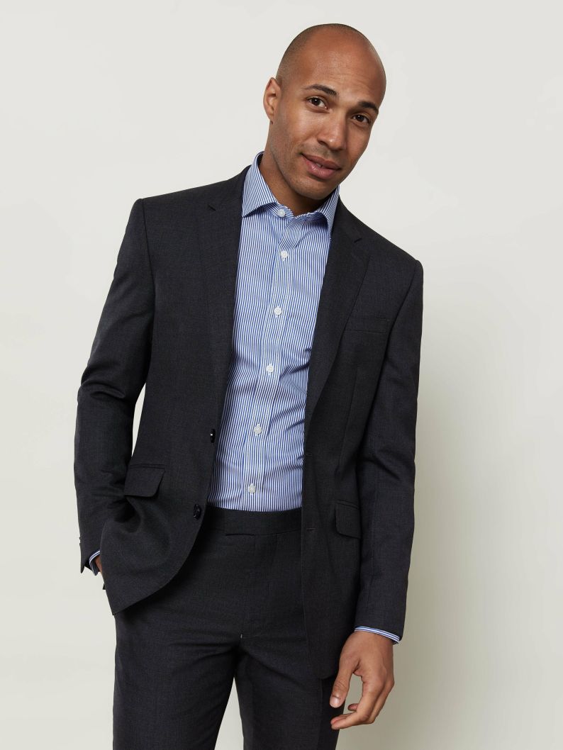 Suits T.M.Lewin Barbican Barberis Slim Fit Jacket Charcoal « Pakaverkoop